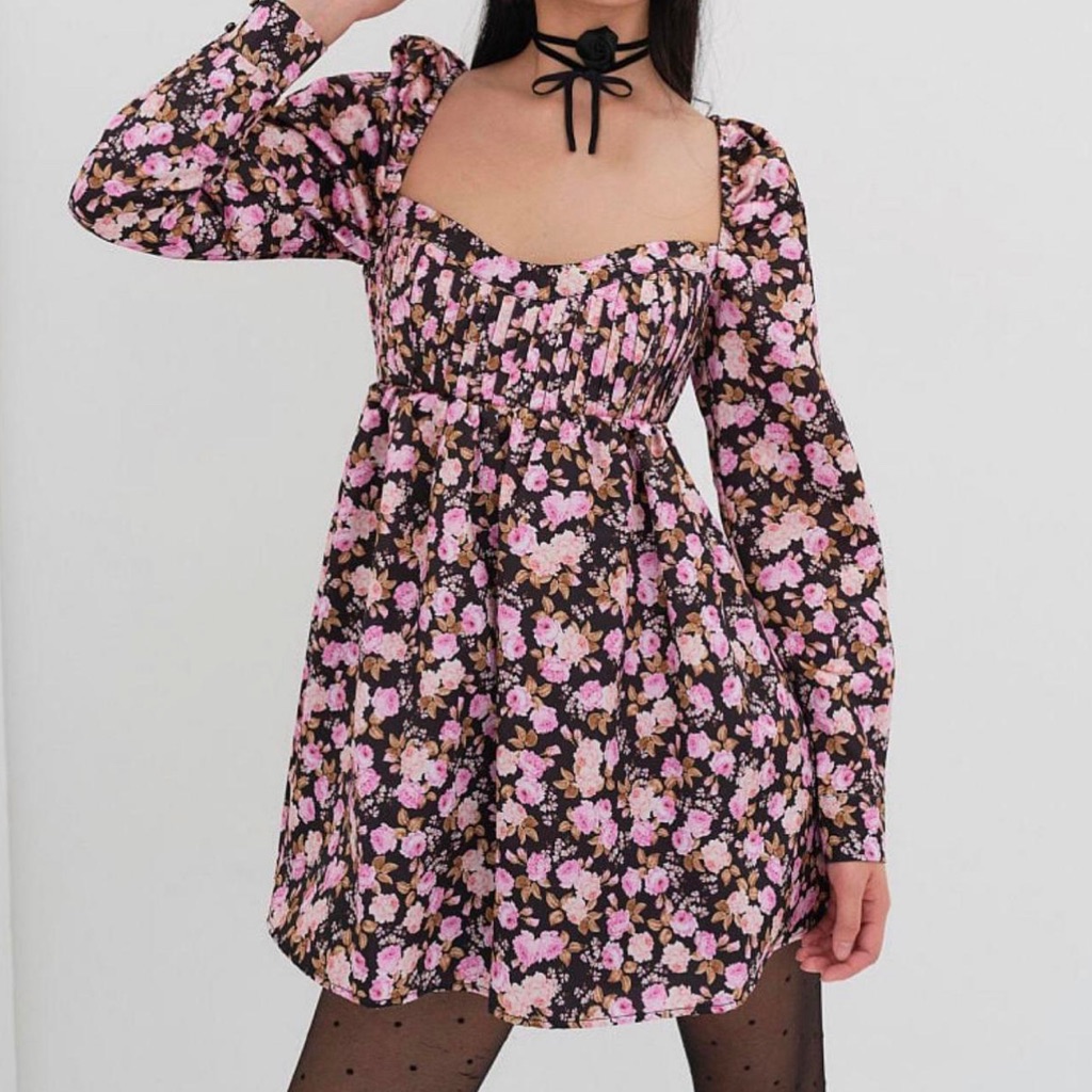 For Love & Lemons X Victoria Secret Kate Long Sleeve Dress